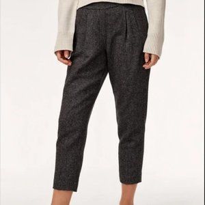 Babaton Cohen Wool Tapered Cropped Dress Pant